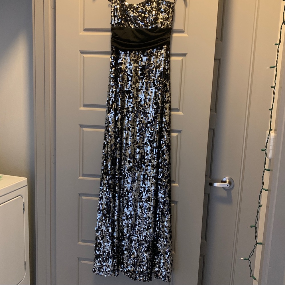 sequin prom dress